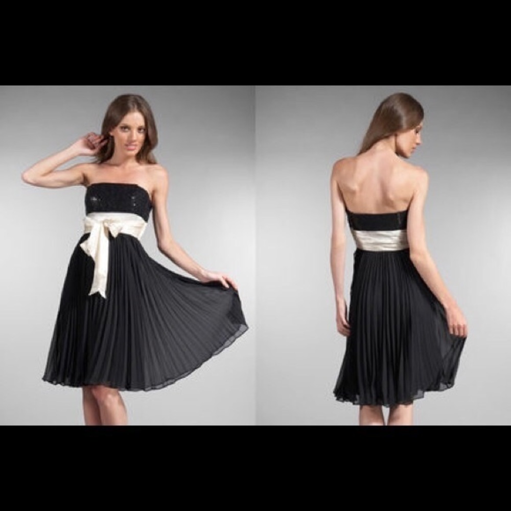 Betsey Johnson Sequin-topped Strapless Dress